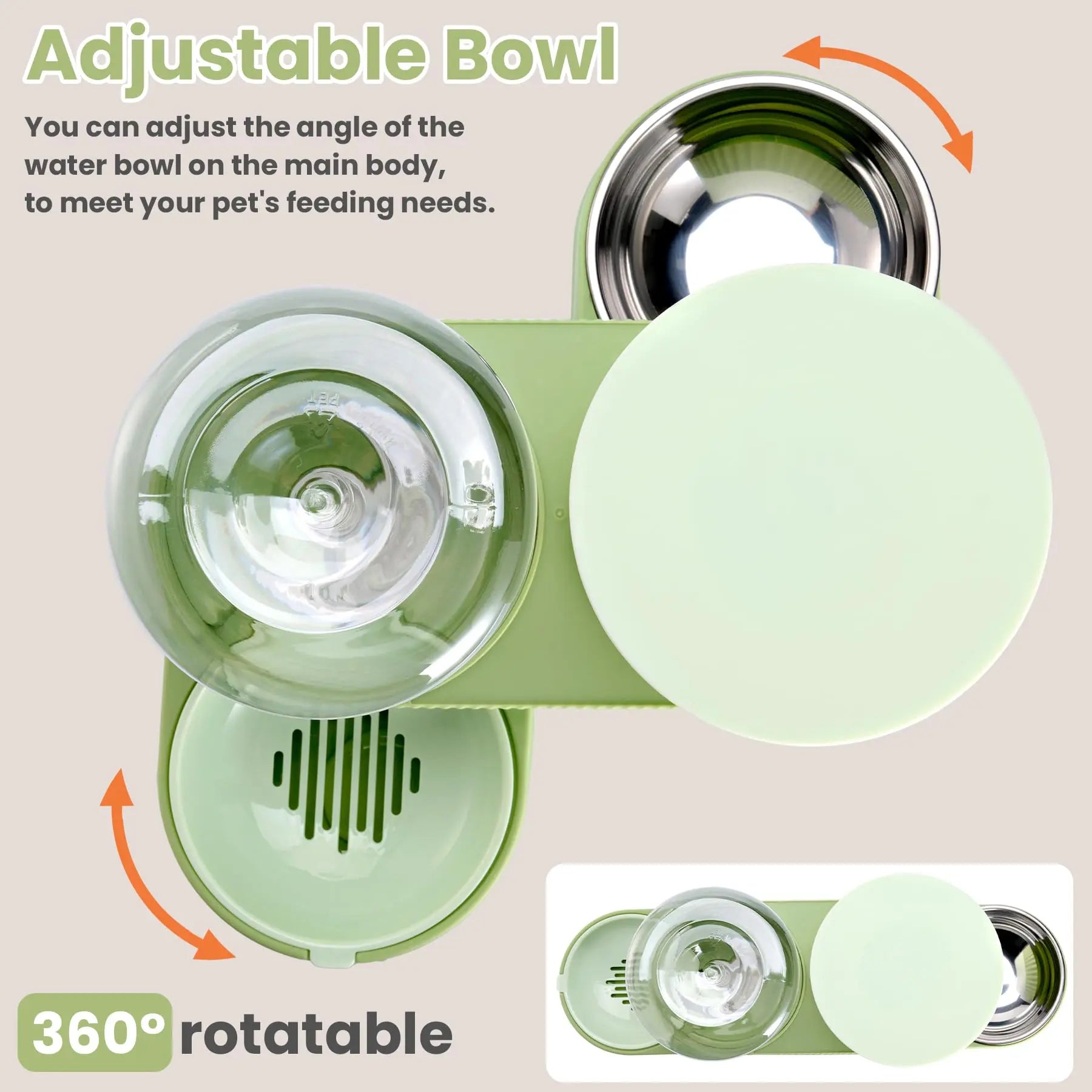 Gravity Pet Feeder and Water Dispenser