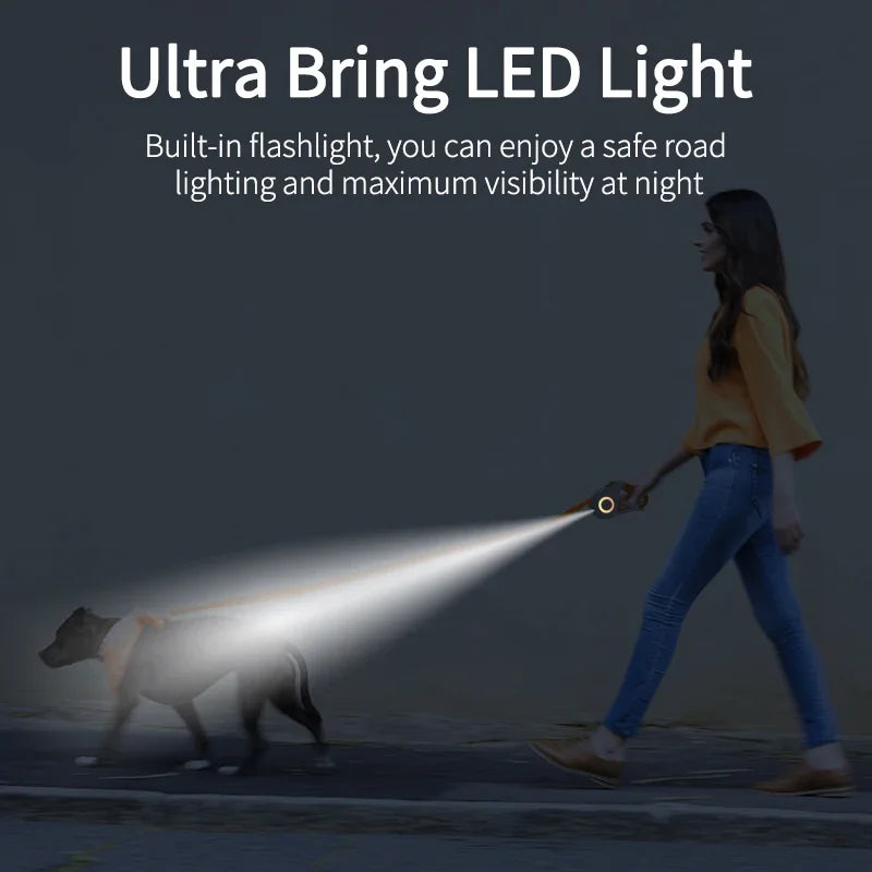 LED Retractable Leash
