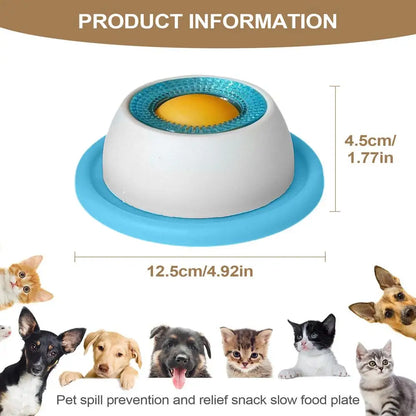 Slow Feeder Lick Bowl for Cats & Dogs