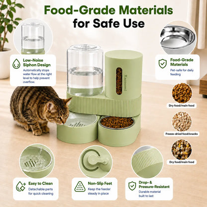 Gravity Pet Feeder and Water Dispenser